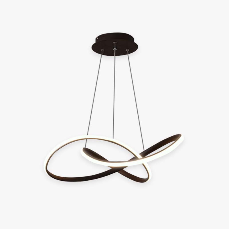 Dakepet Modern Led Pendant Light, Black/White, Living Room/Bedroom