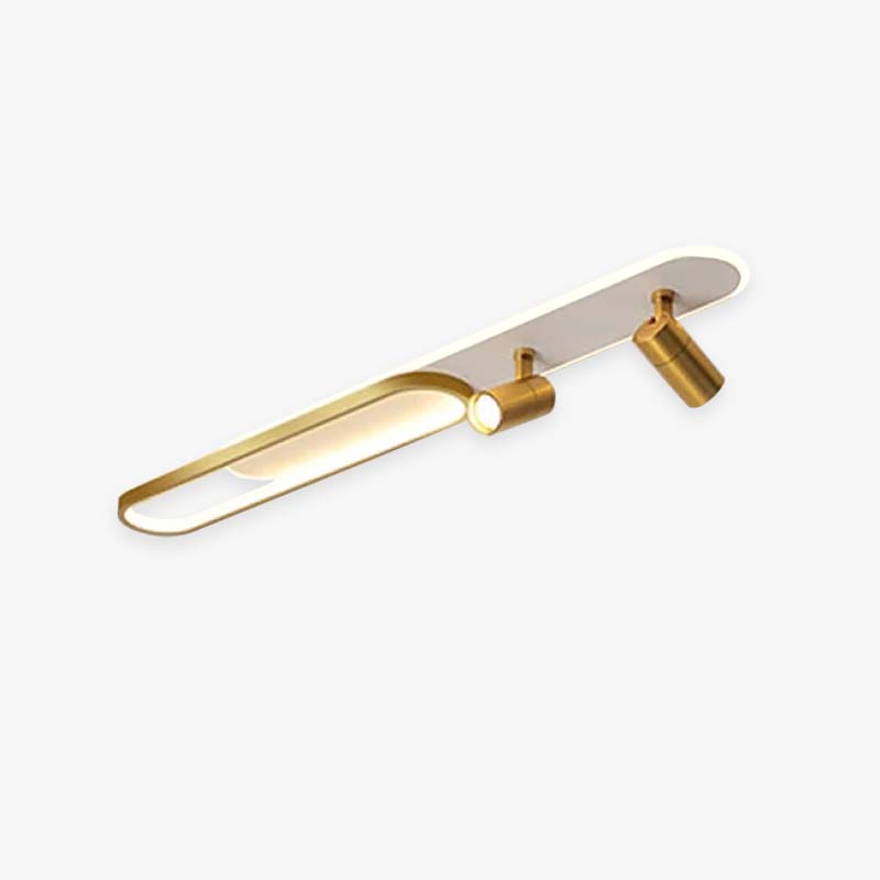Novikal Modern Ceiling Light Spotlight, Black/Gold