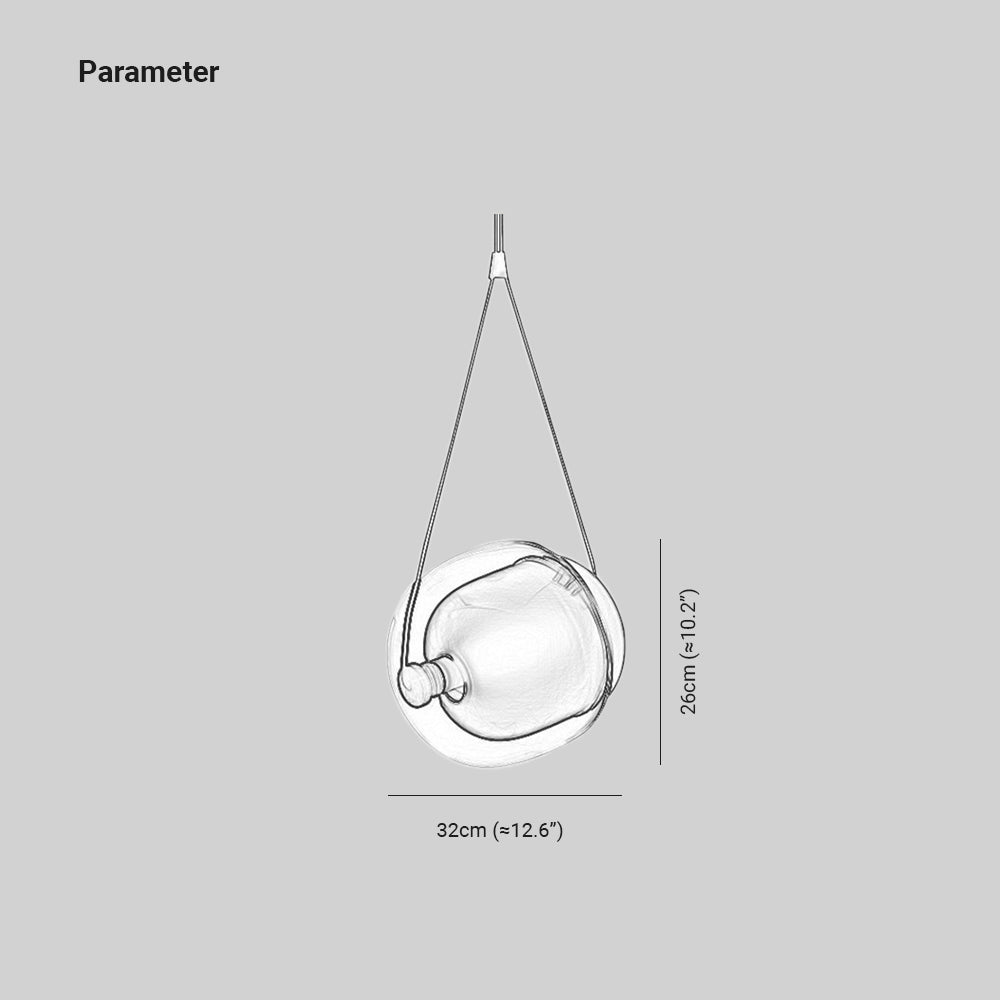 Tagupos Modern Bubble Glass Pendant Light, Blue/Yellow/Pink/Smoky Grey/White/Clear