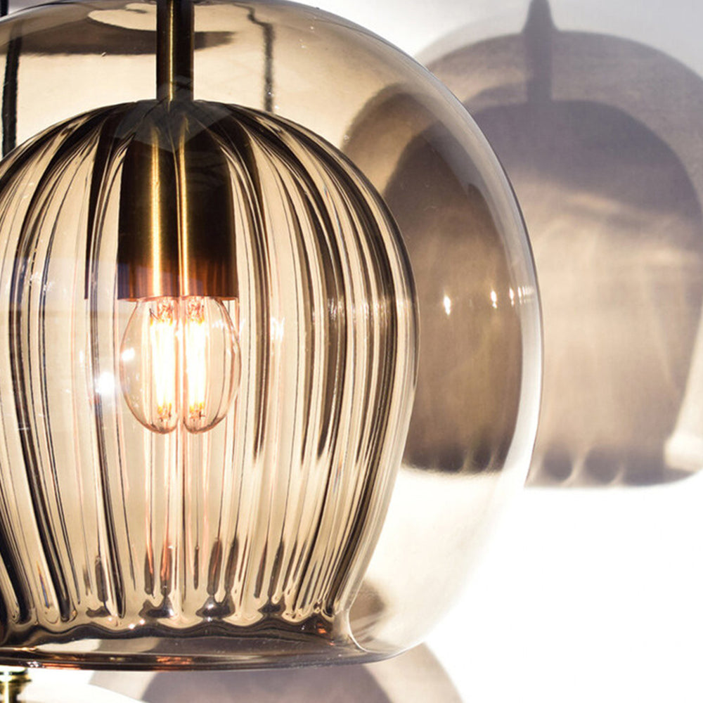 Althio Pendant Light Glass Globe Clear Amber-Neutral Decor