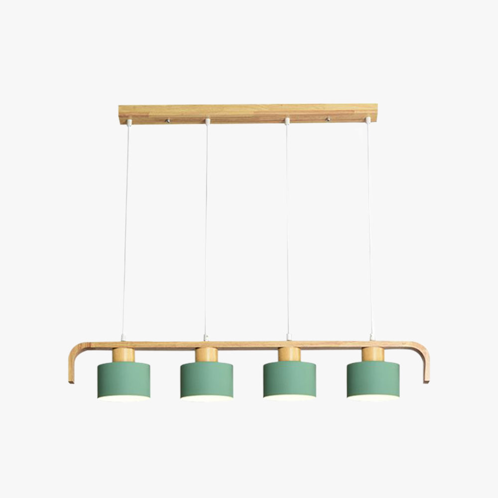 Vaneram Pendant Light Cylinder Nordic, Bamboo, White/Green/Gray, Bedroom