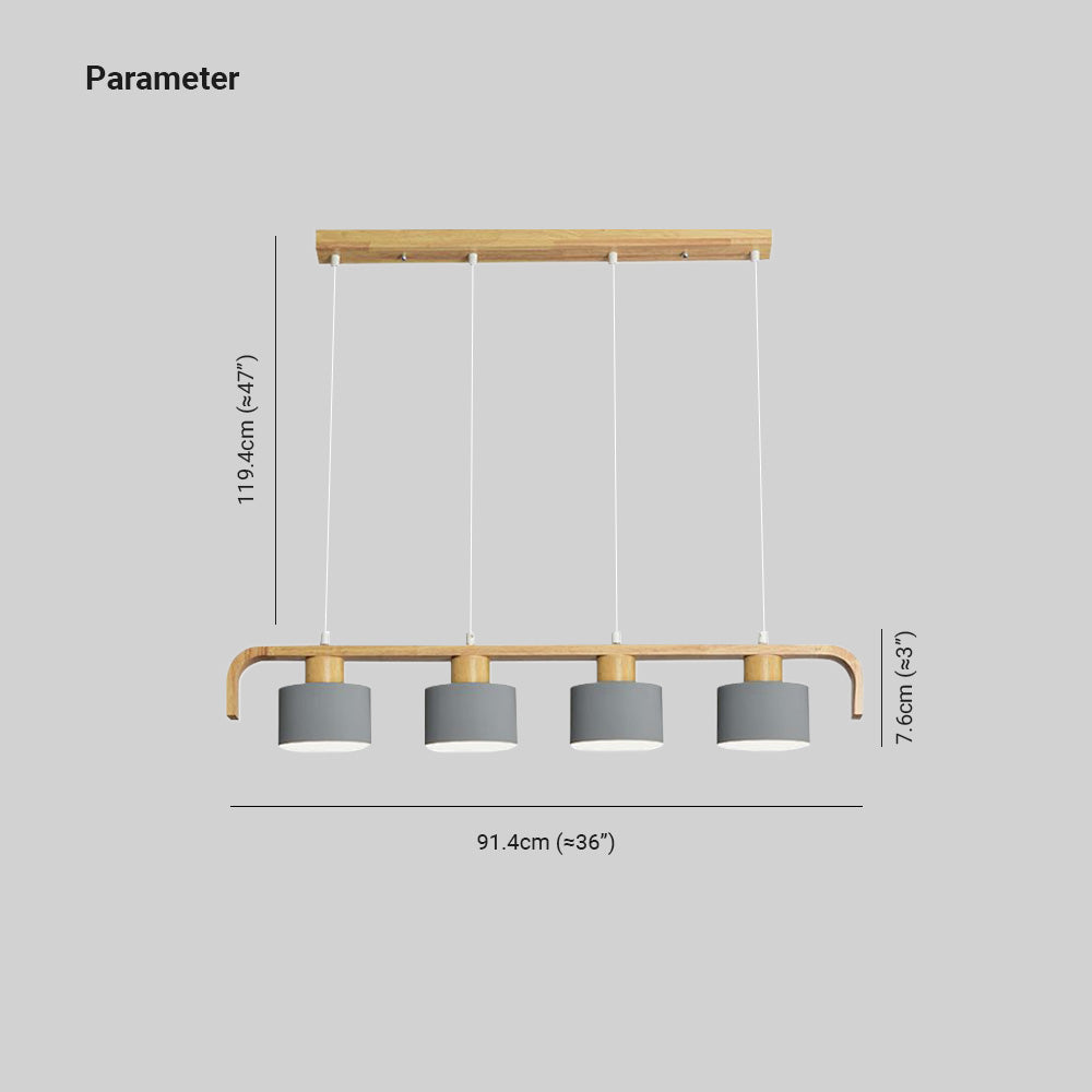 Vaneram Pendant Light Cylinder Nordic, Bamboo, White/Green/Gray, Bedroom