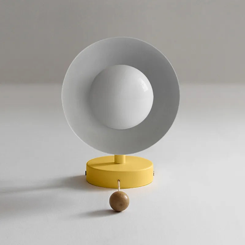 Pilinaka Modern LED Wall Lamp Metal Glass Bedroom White/Yellow/Pink/Green
