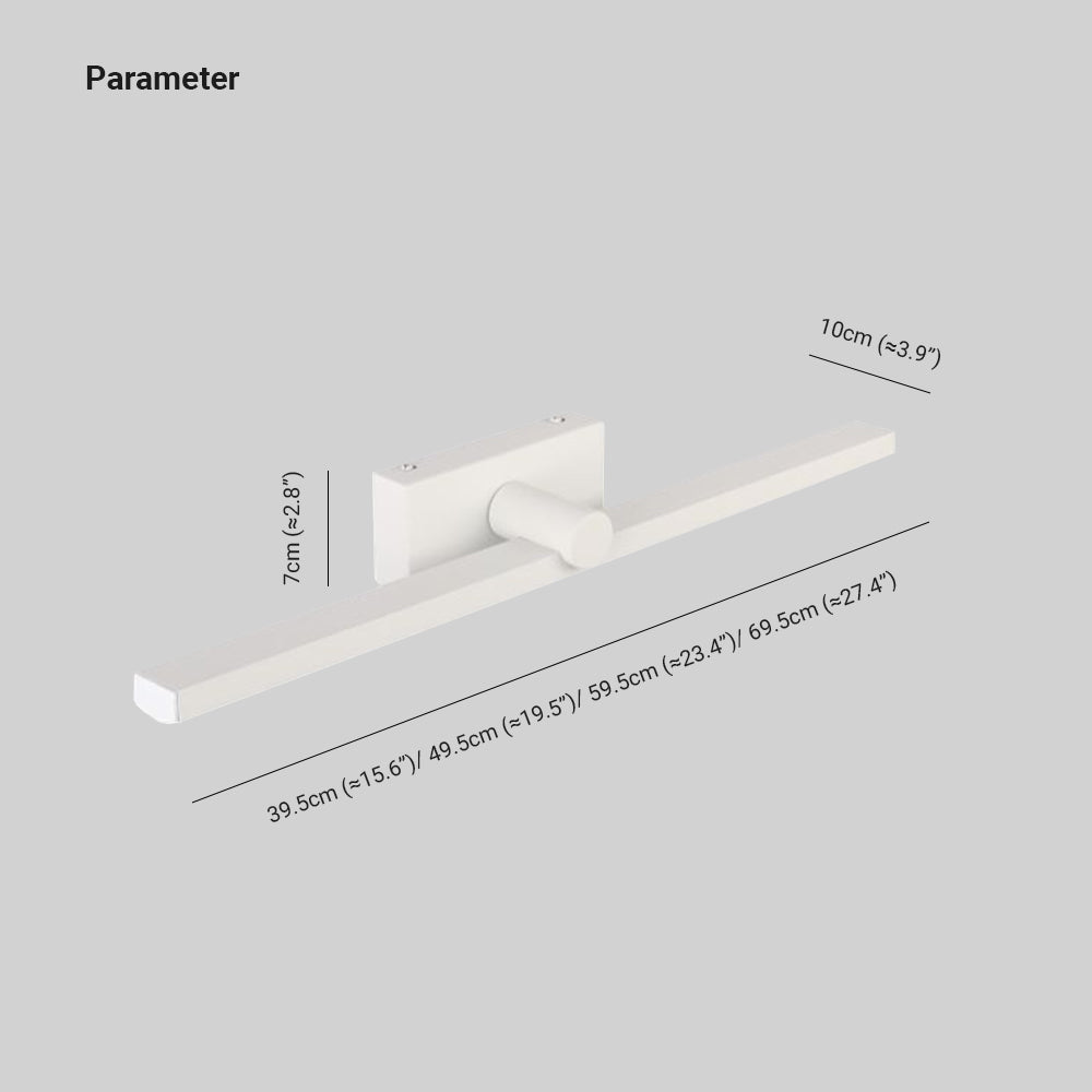 Dovaror Nordic LinearMetal Mirror Front Vanity Wall Lamp, White