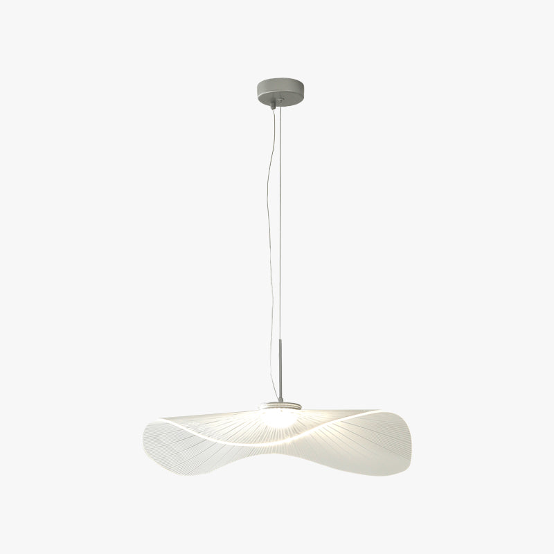 Wibilan Designer Lotus Leaf Shaped Metal Pendant Light,White