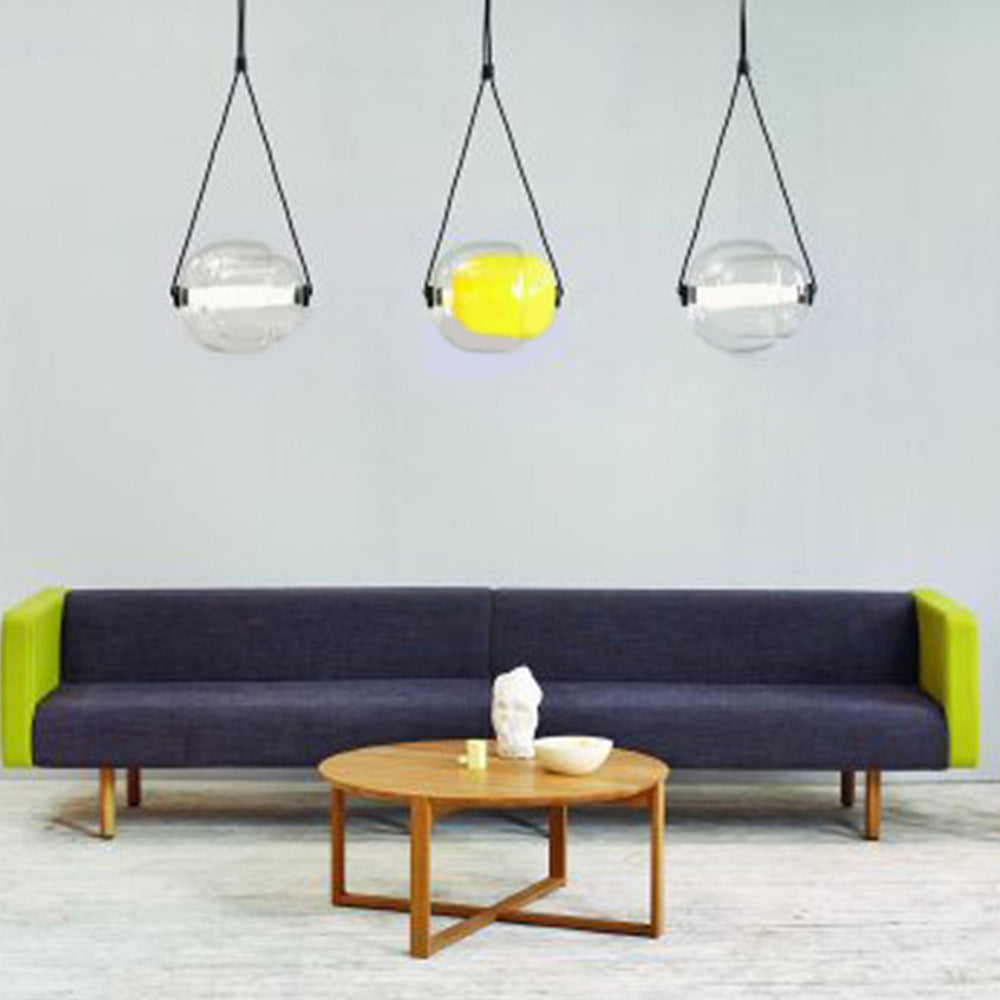 Tagupos Modern Bubble Glass Pendant Light, Blue/Yellow/Pink/Smoky Grey/White/Clear