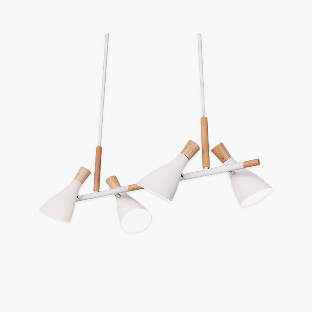 Vesepor Nordic Multi Rope Wood Pendant Light, White/Green/Gray
