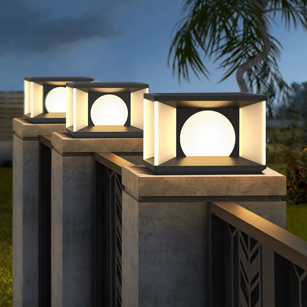 Nupekot Modern Square Metal Outdoor Light Post