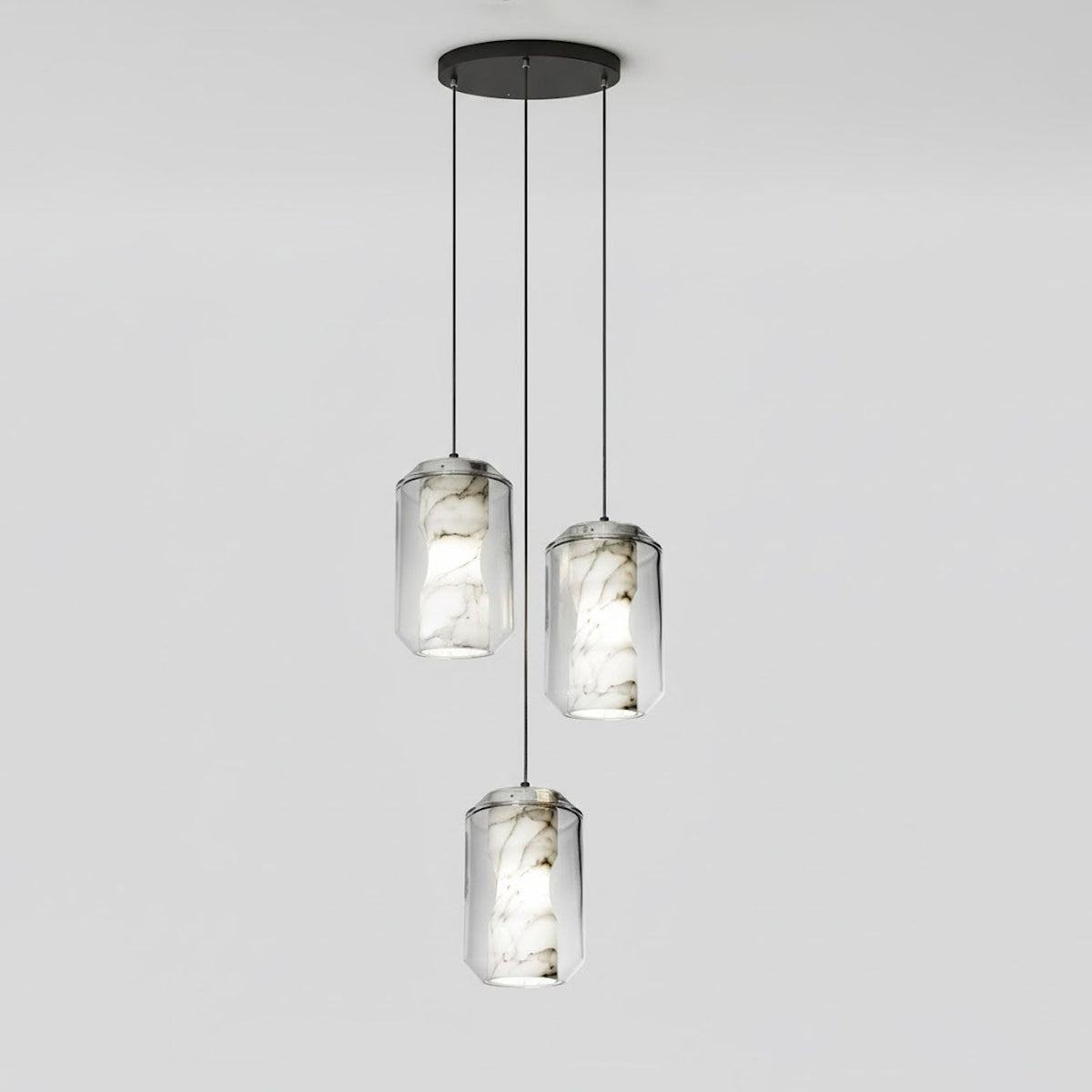 Edenborne Alabaster Glass Cylinder Pendant Light