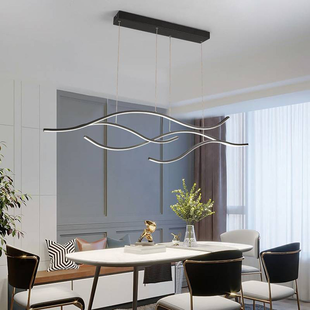 Misigat Modern Wave Pendant Light, 2 Colour