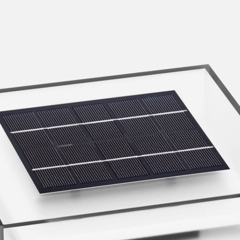 Sinorud Modern Rectangular Metal Outdoor Solar Lamp, Black