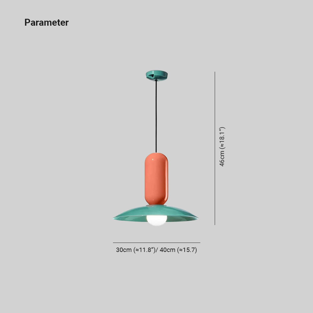 Ledusel Nordic Creative Colorful Pendant Light, Metal