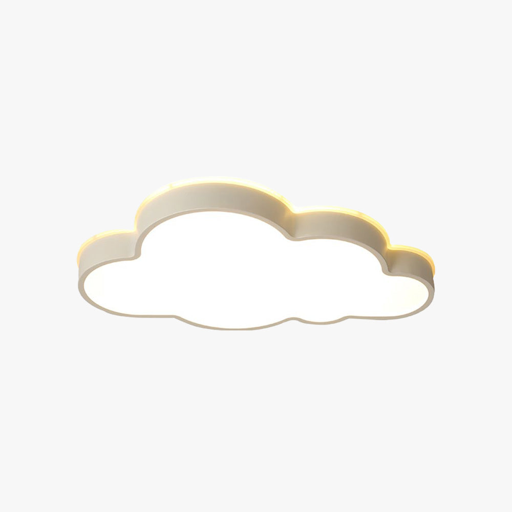 Widokal Modern Flush Mount Cloud Ceiling Light, White, Metal