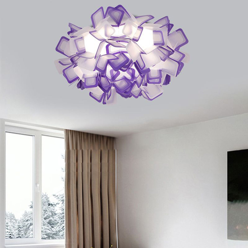 Femiduna Art Deco Flower Flush Mount Ceiling Light 7 Colours