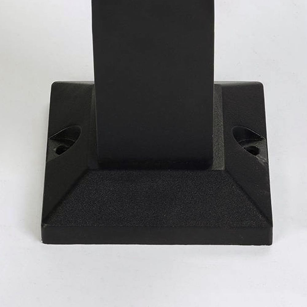 Vudutot Modern Metal Rectangular Outdoor Path Light With Sensor, Black