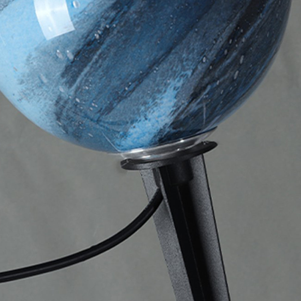 Lonogas Decorative Solar Planet Outdoor Ground Light, Milk Curry/Blue