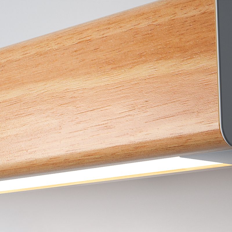 Rubilud Minimalist Linear Wood Vanity Wall Lamp, Bathroom