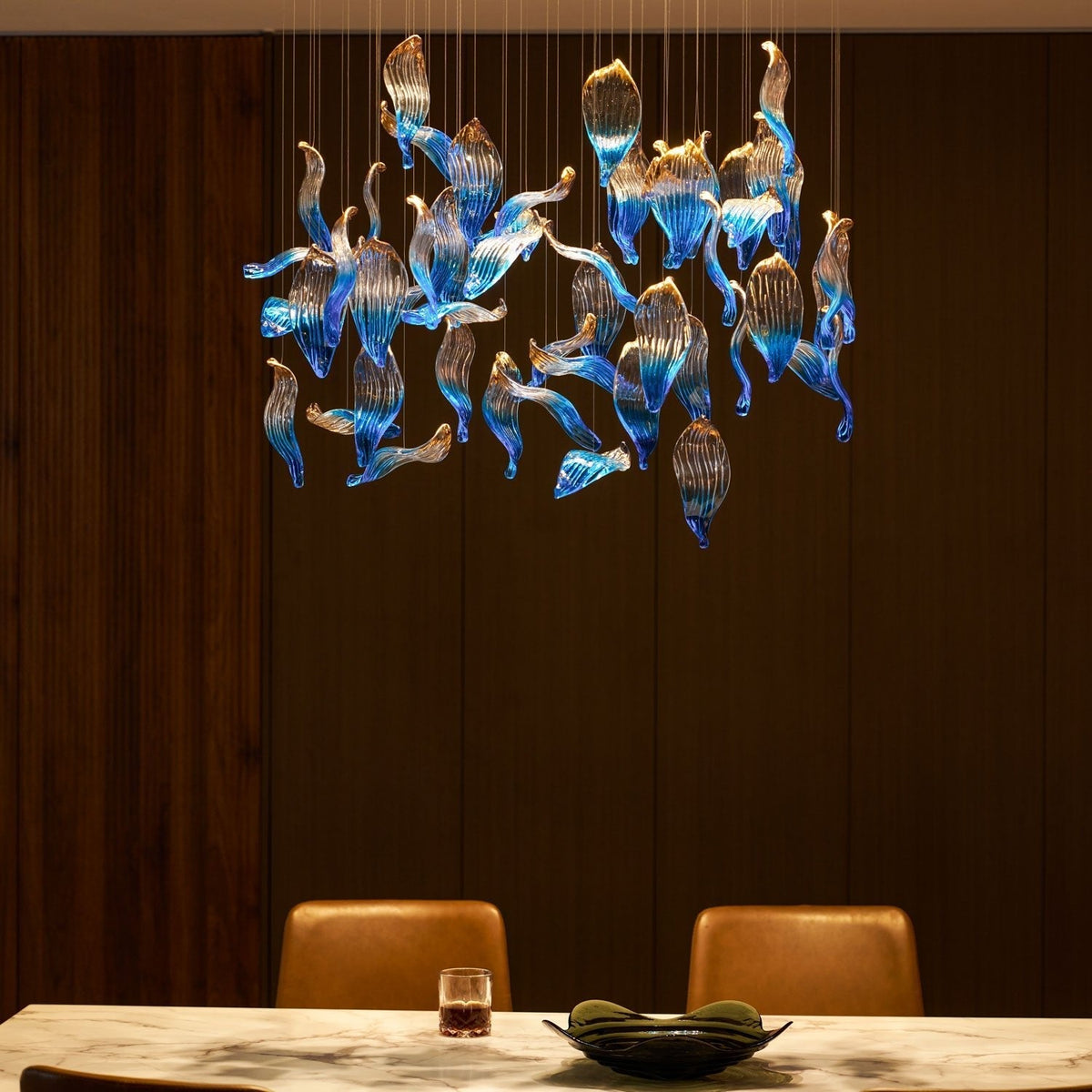 Asteria Wave Blown Glass Customize Chandelier
