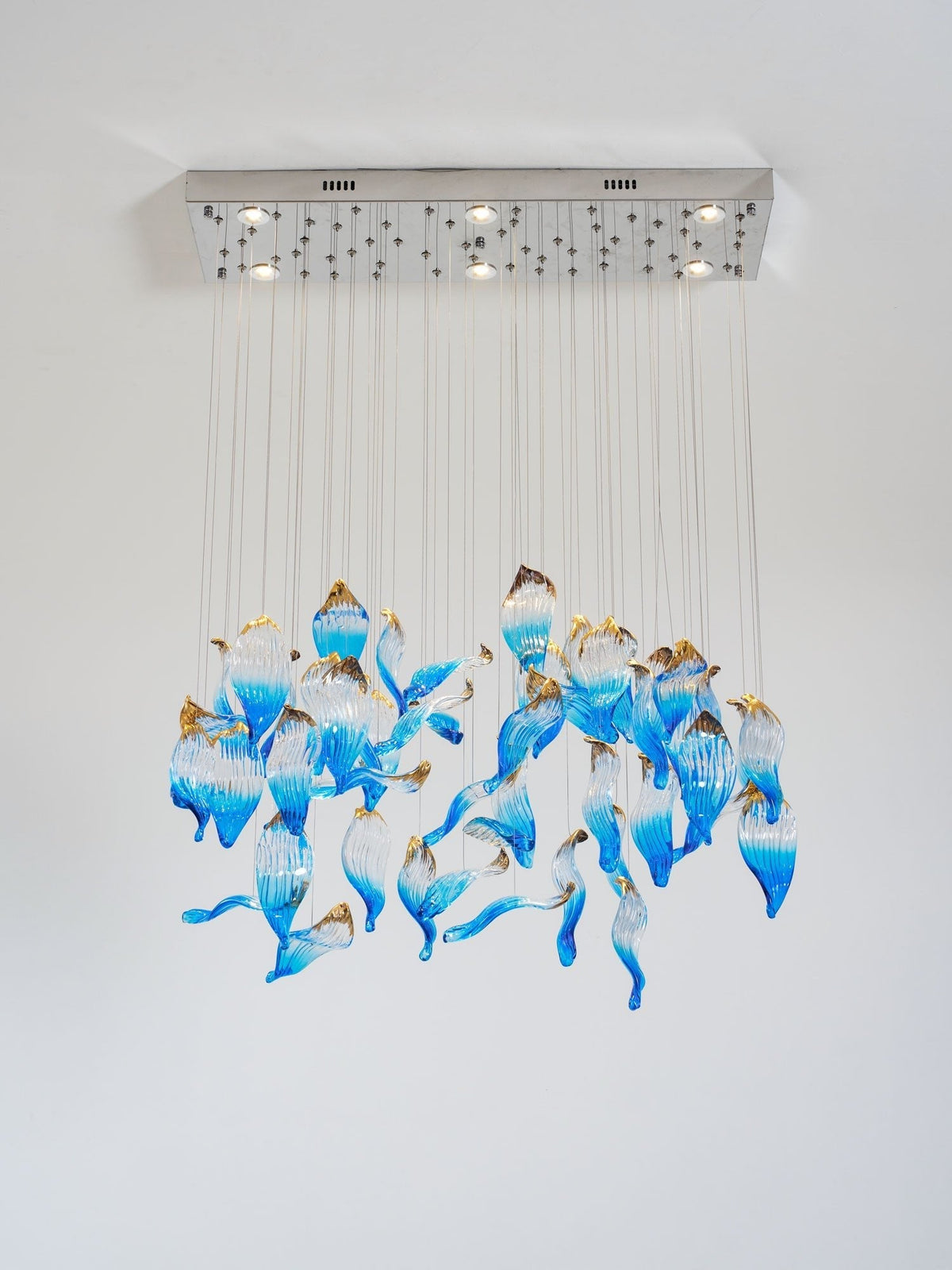 Asteria Wave Blown Glass Customize Chandelier