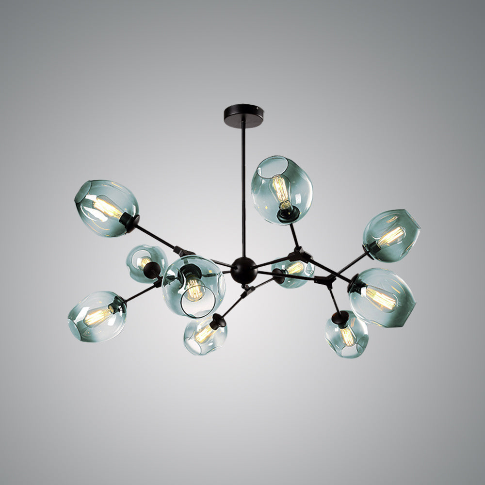 Pobibem Modern Bubble Metal Pendant Light, Black/Gold