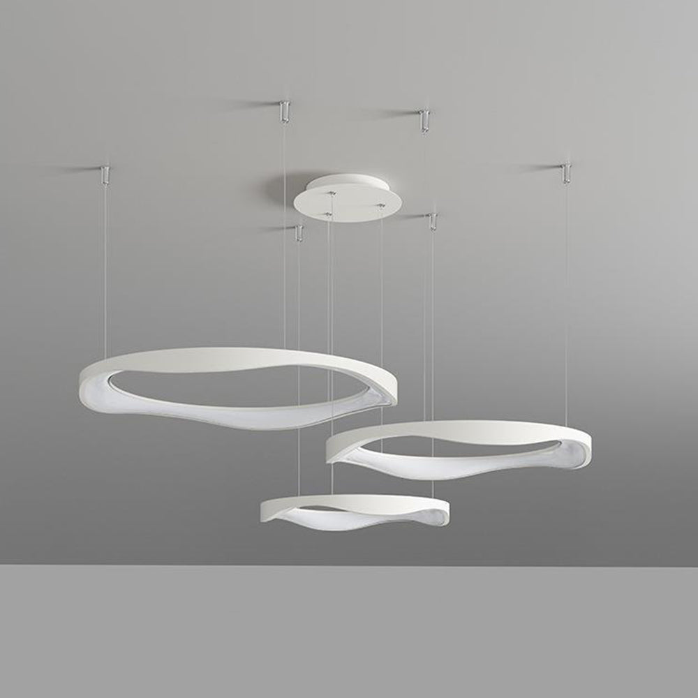 Widunom Pendant Light Rond Modern, Black/White, Dining Room