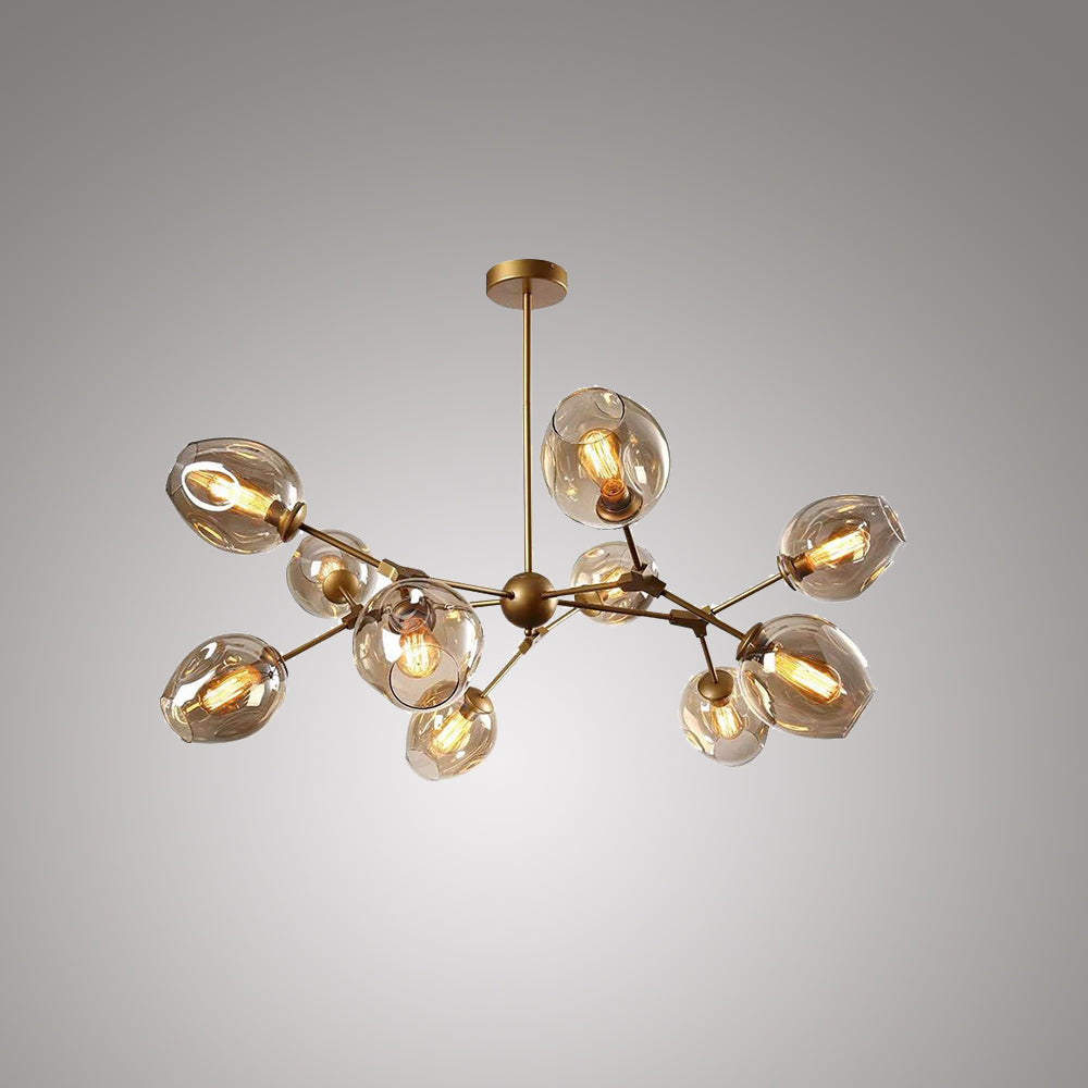 Pobibem Modern Bubble Metal Pendant Light, Black/Gold