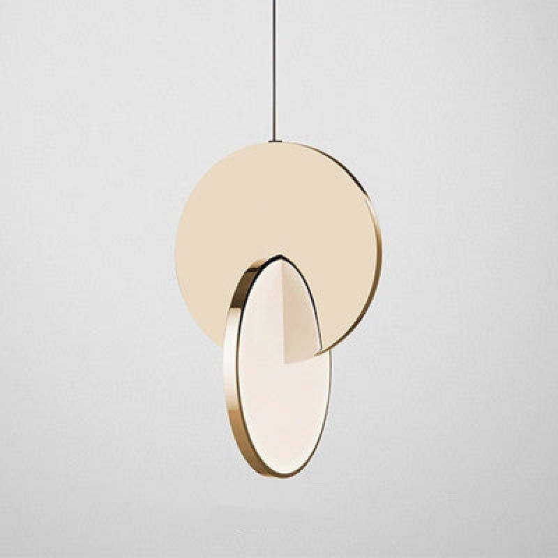 Ceripis Pendant Light, Disc, Gold/Silver