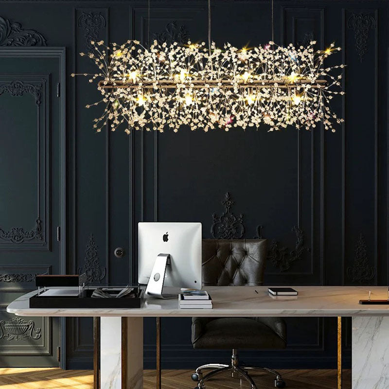 Jinatem Creative Art Chandelier Crystal Pendant Light for Dining Room