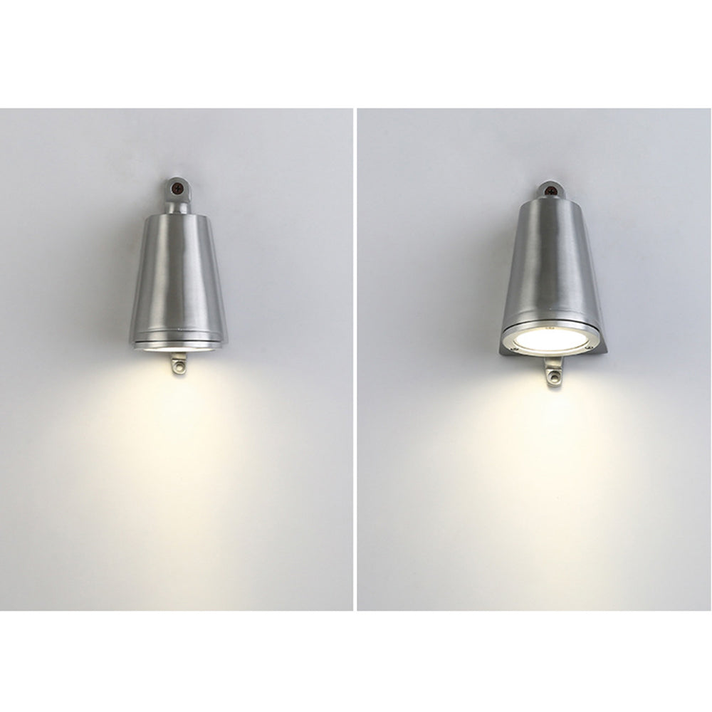 Muvumat Industrial Metal Bell Shaped Indoor Wall Lamp, Black/Grey/Coppery/Aluminum