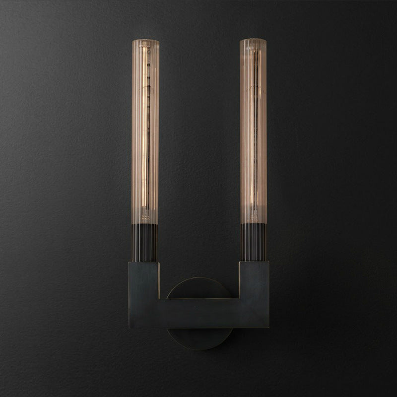 Gipavemi Indoor Wall Lamp Glass Brass Mid-century Restaurant Bedroom