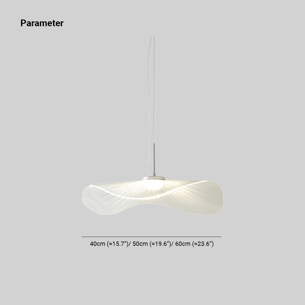 Wibilan Designer Lotus Leaf Shaped Metal Pendant Light,White