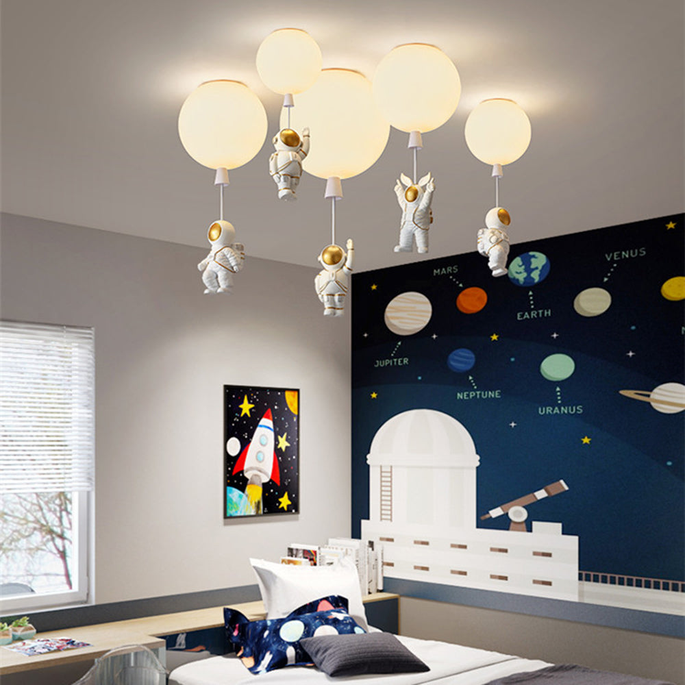 Fupogan Astronaut Balloon Flush Mount Ceiling Light, L 20/25/30/35cm