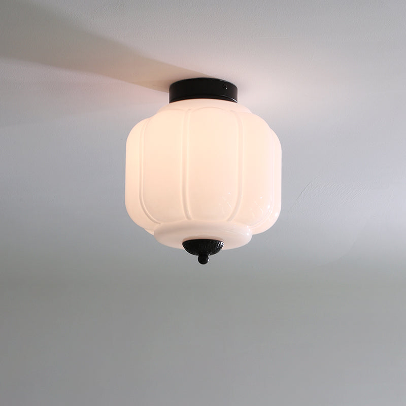 Selviro Ceiling Lamp Green Glass Brass Classic