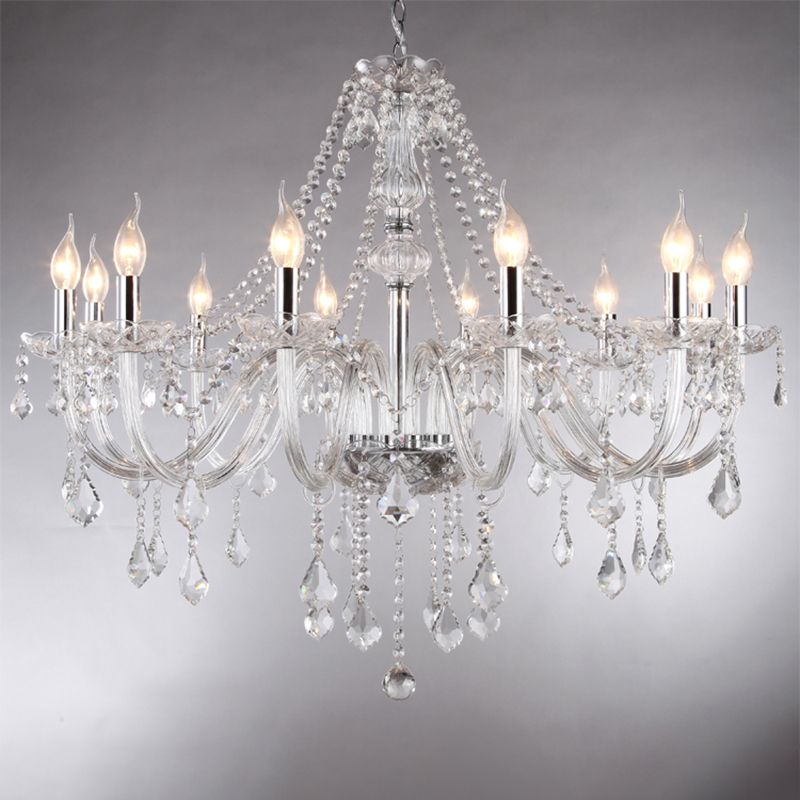 Depaner Luxury Candlestick Clear Crystal Chandelier