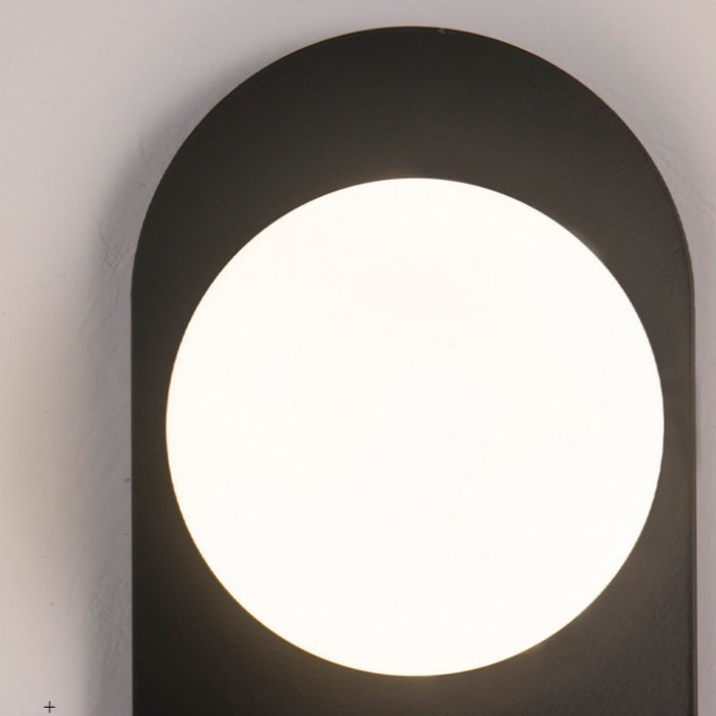 Gobulok Modern LED Wall Lamp Black/Gold Glass Bedroom/Living Room