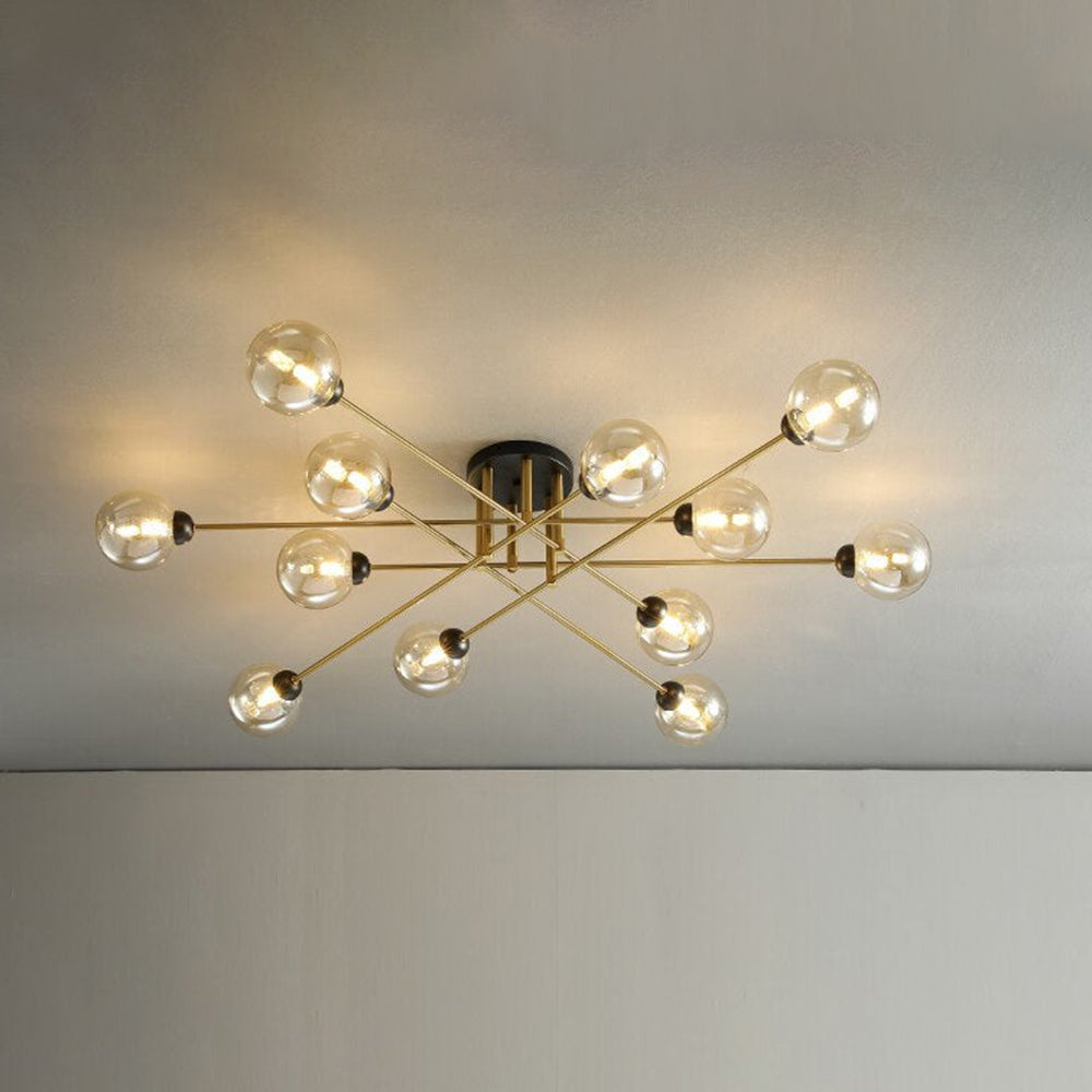 Zovokil Industrial Glass Globe Chandelier LED, 6 Style