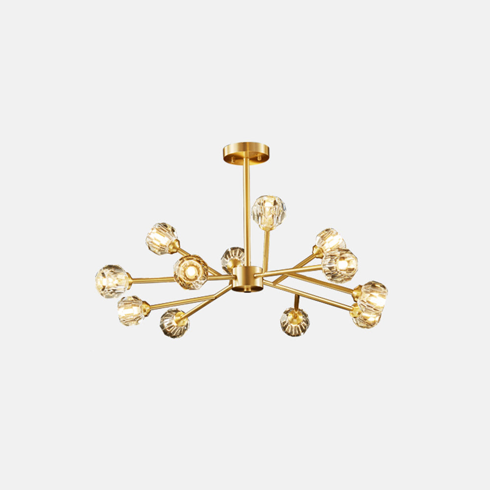 Badimon Modern Blown Metal Pendant Light, Gold