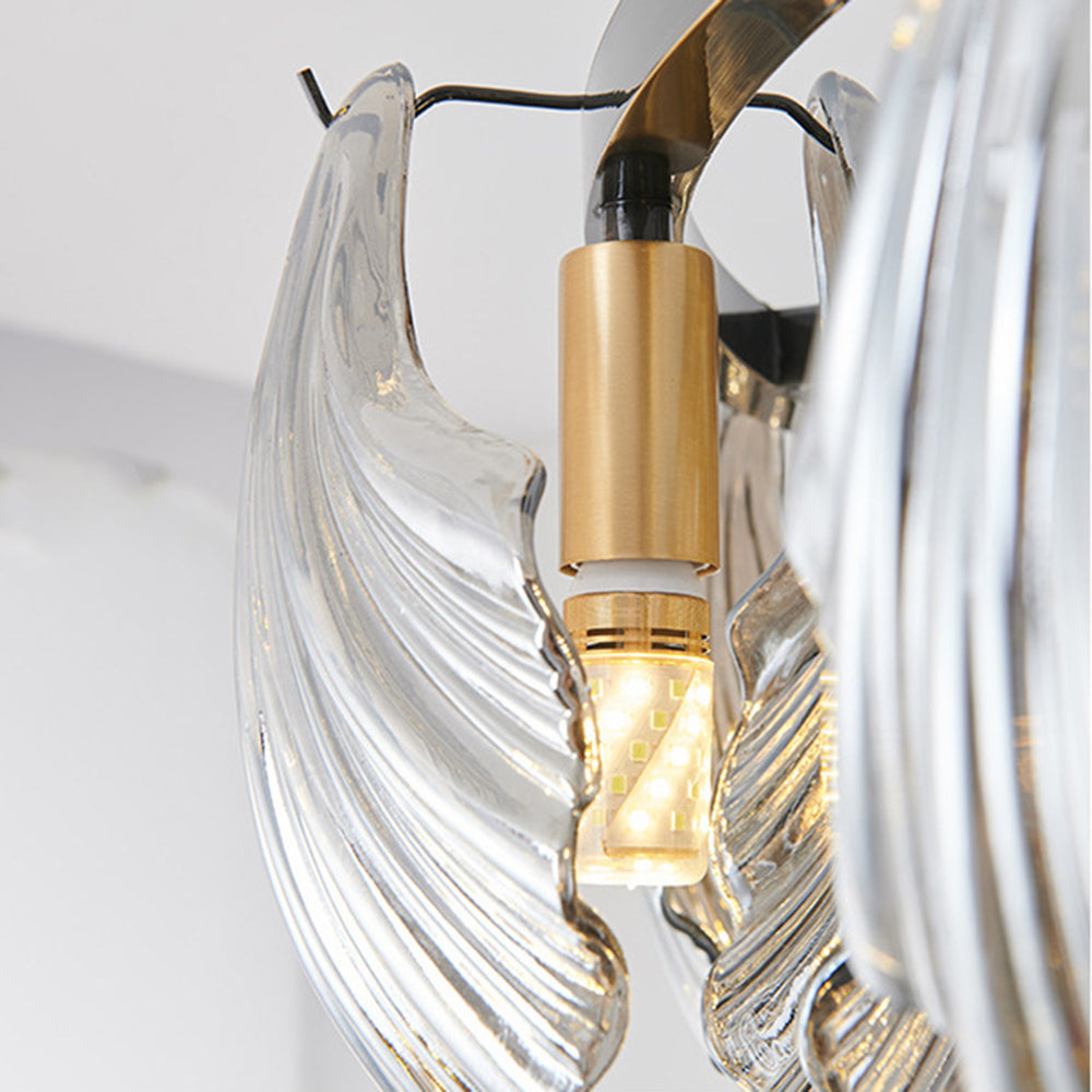 Vipulal Modern Annular Metal And Glass Pendant Light, Black/Gold