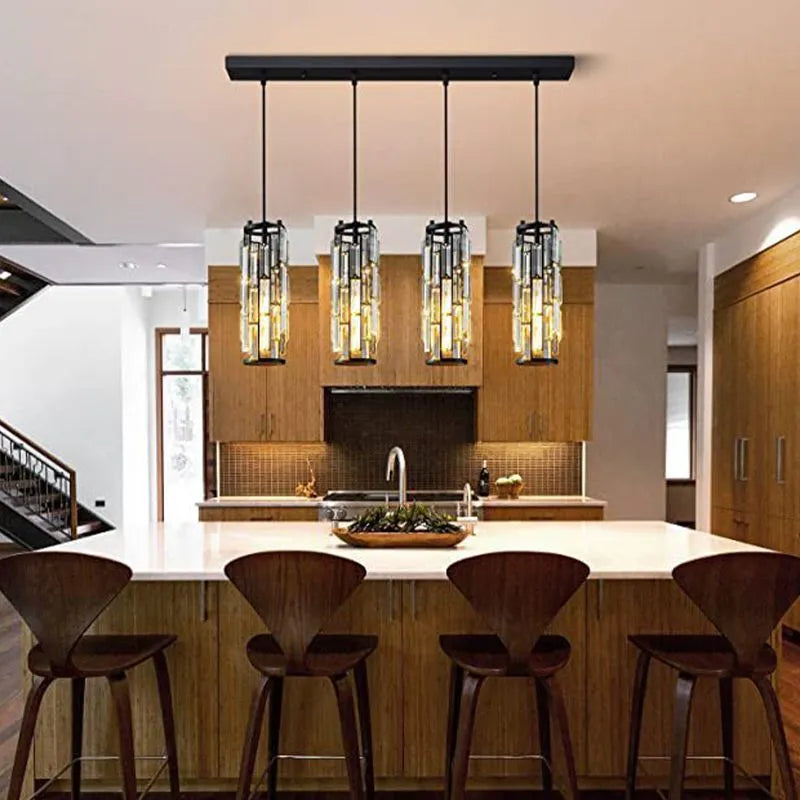 Dibevur Cluster Pendant Light, Black & Gold