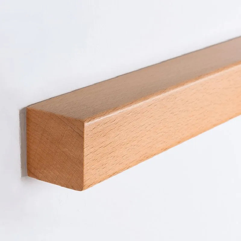 Varelin Wall Lamp Linear Mirror Wooden Front Vanity-Neutral Decor