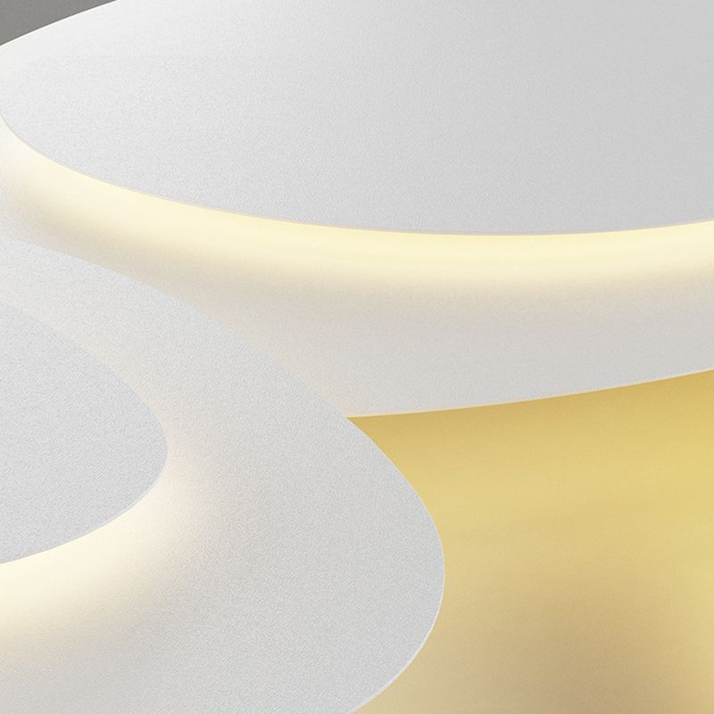 Matiput Modern Unique Shape LED White Flush Mount Ceiling Light Bedroom