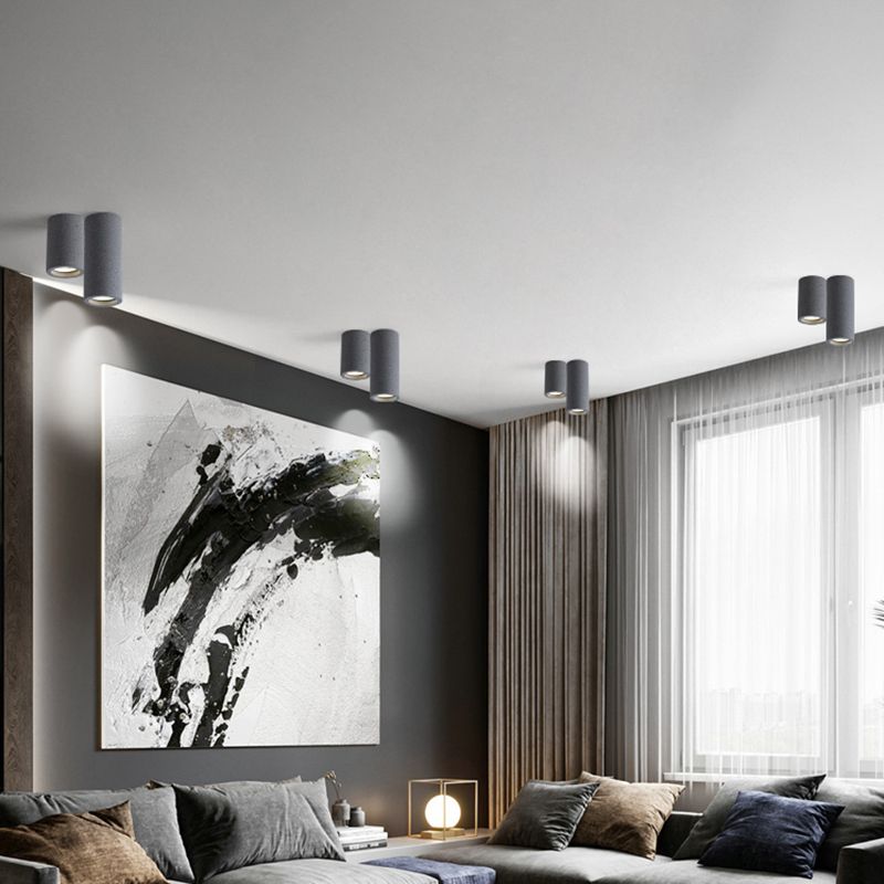 Raderul Modern Cylinder LED Flush Mount Ceiling Light, Living Room