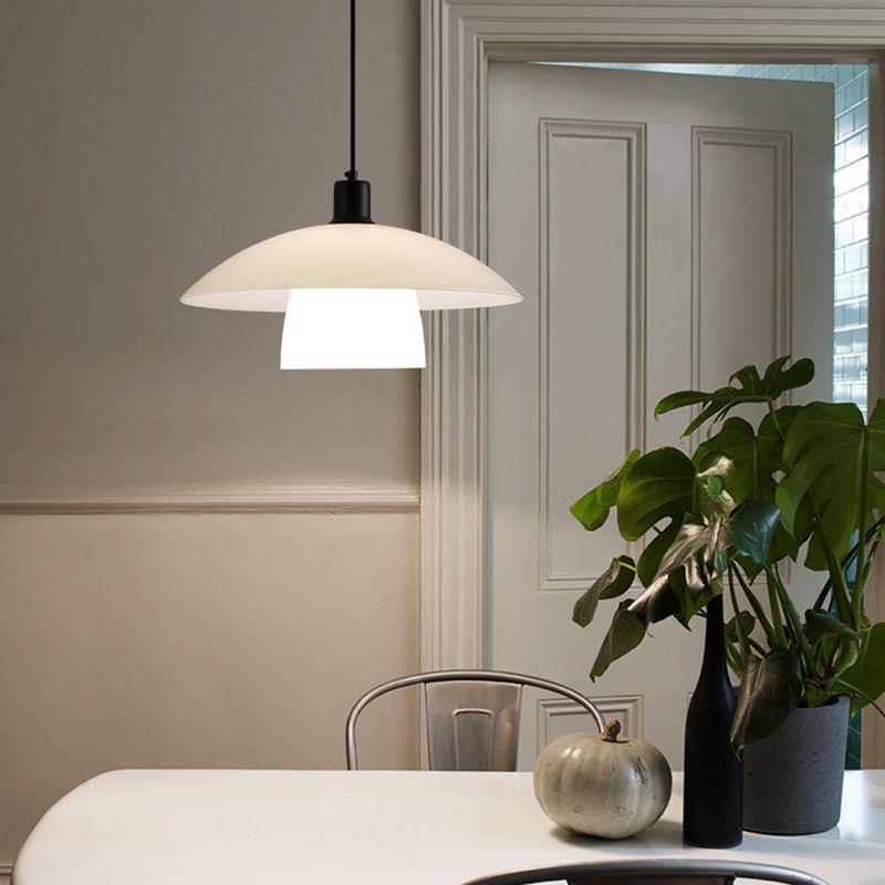 Puvoted White Pendant Light
