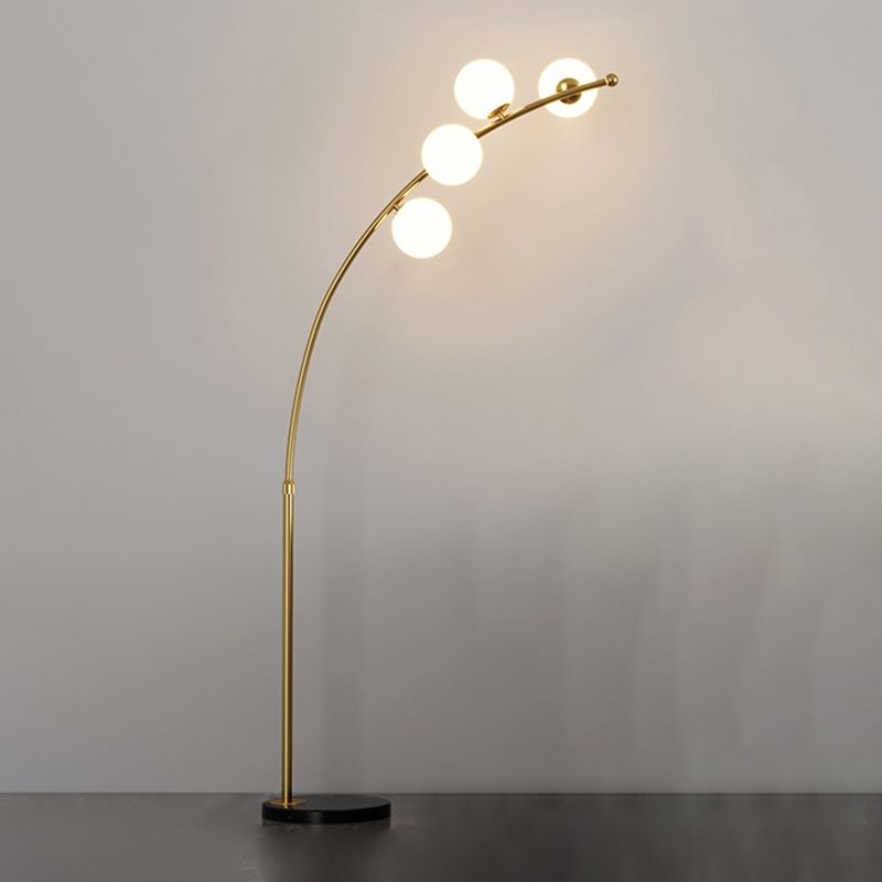 Zubivul Modern Arc Multi Head Bubble Floor Lamp Black/Gold
