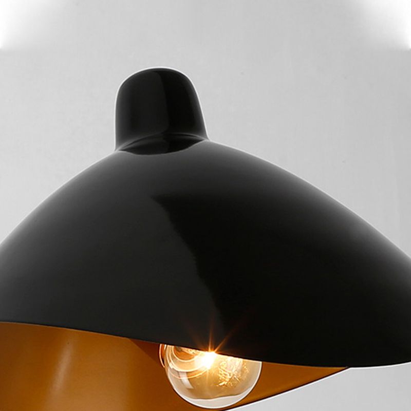 Faturor Industrial Swing Arm Vanity Wall Lamp, Black/Gold