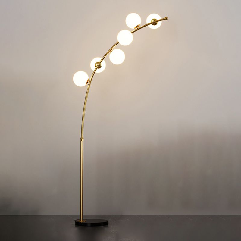 Zubivul Modern Arc Multi Head Bubble Floor Lamp Black/Gold