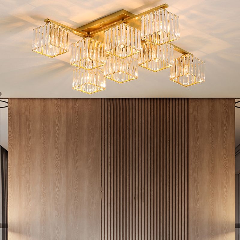 Wekoled Modern Flush Mount Ceiling Light, Black/Gold