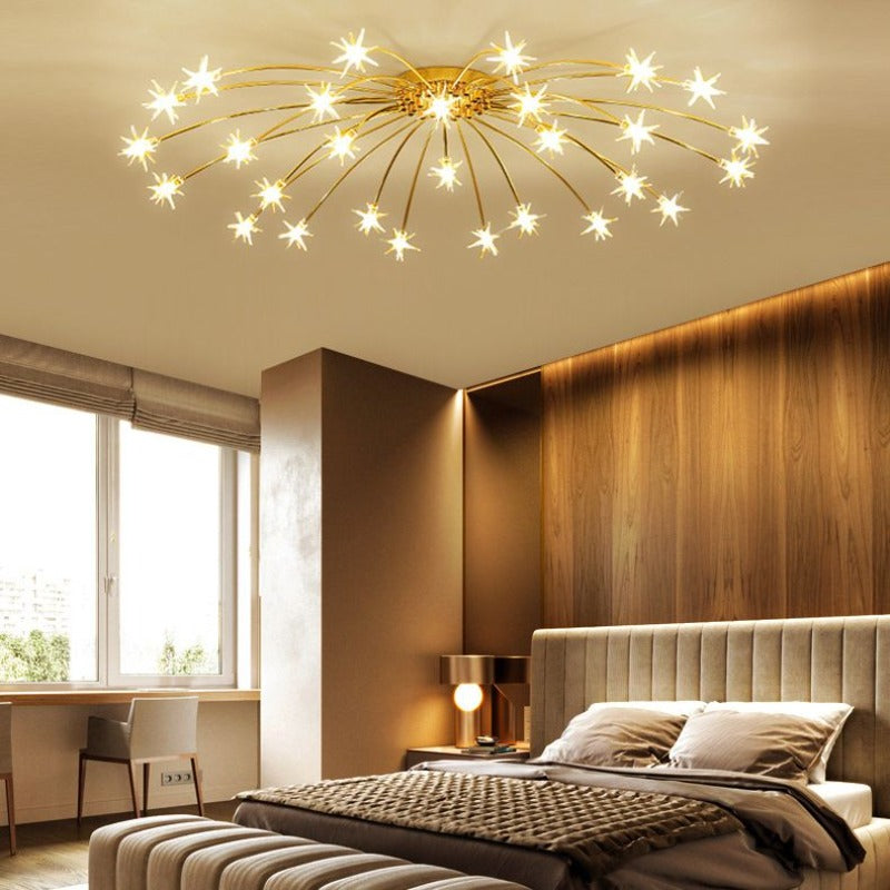 Riteluru Art Deco Starry Flush Mount Ceiling Light
