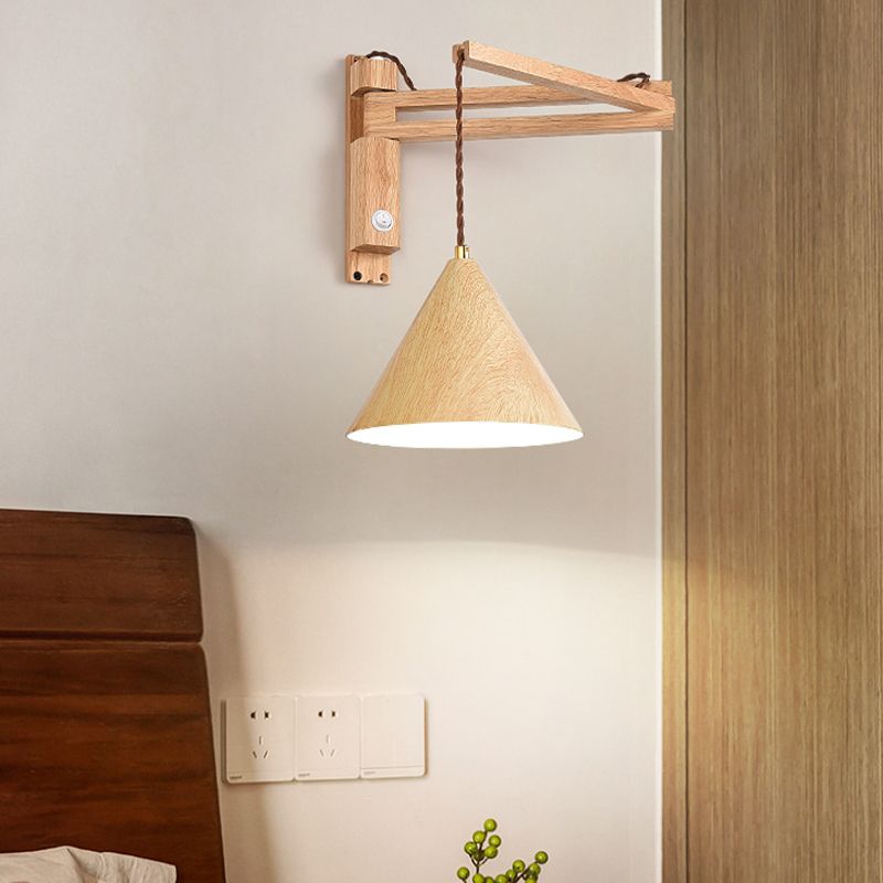 Ragipod Adjustable Wall Lamp, Wood/Metal, 2 Color, Living Room