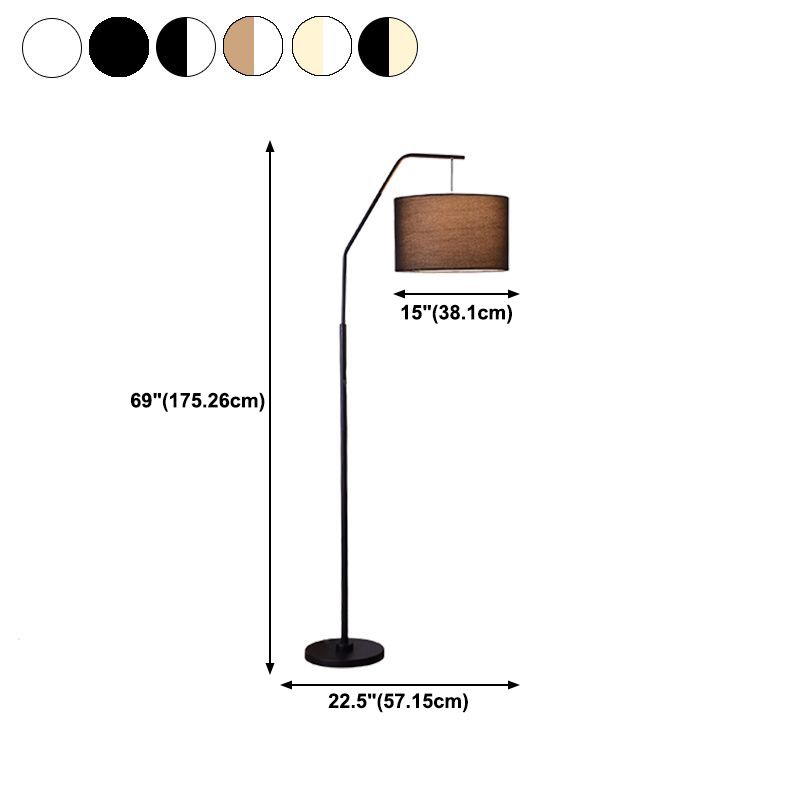 Voritis Cylinder Shape Floor Lamp, Over Arching Floor Lamp, Unique
